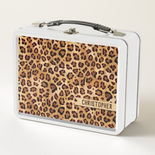Rustic Texture Leopard Print Naam toevoegen (Voorkant)
