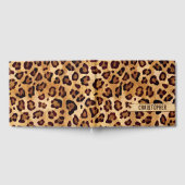 Rustic Texture Leopard Print Naam toevoegen Gastenboek (Volledig)