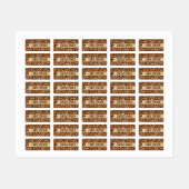 Rustic Texture Leopard Print Naam toevoegen Labels (Vel)