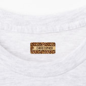 Rustic Texture Leopard Print Naam toevoegen Labels (Aangebracht)