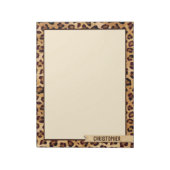 Rustic Texture Leopard print op maat Notitieblok (Linkerzijde)