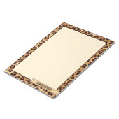 Rustic Texture Leopard print op maat Notitieblok (Schuin)