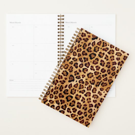 Rustic Texture Leopard Print Planner (Display)