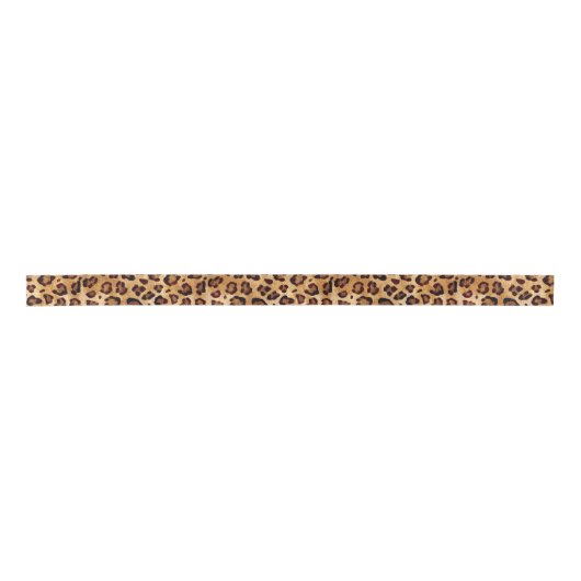Rustic Texture Leopard Print Satijnen Lint (Voorkant)