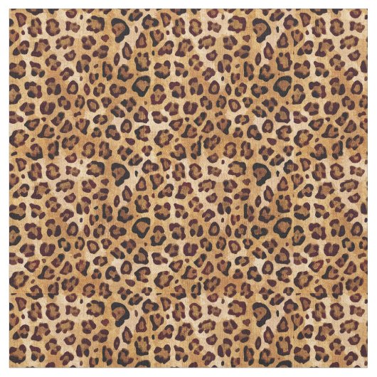 Rustic Texture Leopard Print Stof (Close Up)