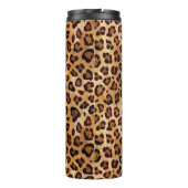 Rustic Texture Leopard Print Thermosbeker (Achterkant)