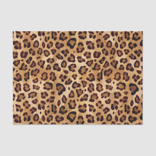 Rustic Texture Leopard Print Tissuepapier (Voorkant)