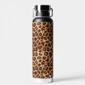Rustic Texture Leopard Print Waterfles (Achterkant)