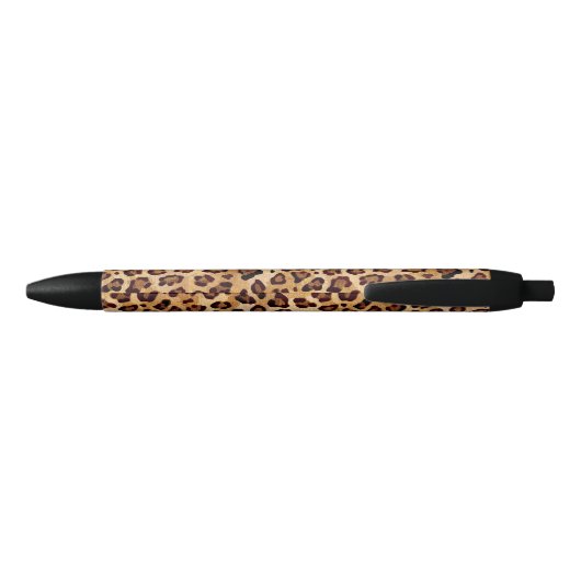 Rustic Texture Leopard Print Zwarte Inkt Pen (Achterkant)