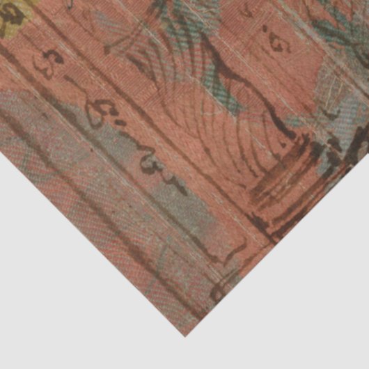  Rustic Texture Oranje Peach-ontkoppeling Tissuepapier (Detail)