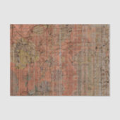  Rustic Texture Oranje Peach-ontkoppeling Tissuepapier (Voorkant)