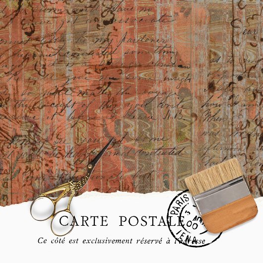  Rustic Texture Oranje Peach-ontkoppeling Tissuepapier