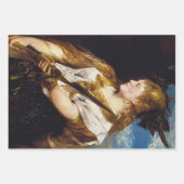 Rustic Texture  Viking Woman Man ontkoppeling Inpakpapier Vel (Voorkant 3)