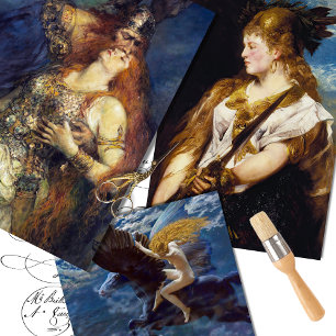 Rustic Texture Viking Woman Man ontkoppeling Inpakpapier Vel