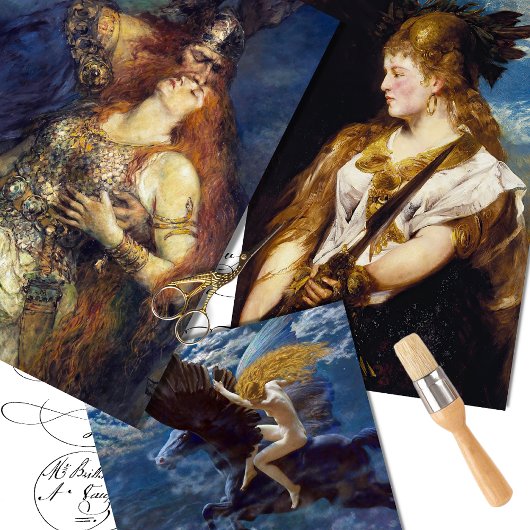 Rustic Texture  Viking Woman Man ontkoppeling Inpakpapier Vel