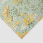  Rustic Texture Yellow Floral Decoupage Tissuepapier (Detail)