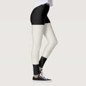 Rustic Textured Burlap met Fake Black Shorts Leggings (Rechts)