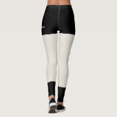 Rustic Textured Burlap met Fake Black Shorts Leggings (Achterkant)