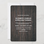Rustic Textured Wooden Wedding Invitation Kaart (Voorkant)