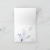 Rustic Thank You Amethyst Watercolor Foliage Bedankkaart (Binnen)