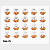 Rustic Thankful for You Waterverf Pumpkins Ronde Sticker (Vel)