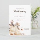 Rustic Thanksgiving-diner Pompoen Kaart (Staand voorkant)