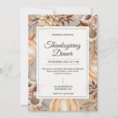 Rustic Thanksgiving Dinner Invitation Kaart (Voorkant)