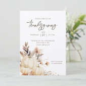 Rustic Thanksgiving Dinner Pumpkin  Kaart (Staand voorkant)