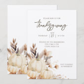 Rustic Thanksgiving Dinner Pumpkin  Kaart (Voorkant / Achterkant)