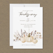 Rustic Thanksgiving Dinner Pumpkin  Kaart