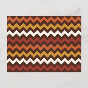 Rustic Thanksgiving Holiday Herfst Autumn Chevron Feestdagenkaart