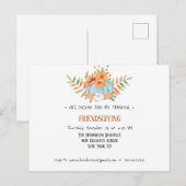 Rustic Thanksgiving Invitation Briefkaart. Uitnodiging Briefkaart (Voorkant / Achterkant)