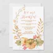 Rustic Thanksgiving Uitnodiging Herfst (Voorkant)