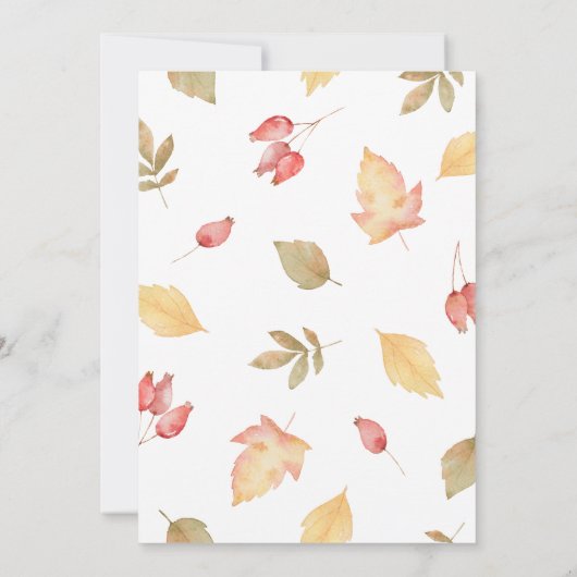 Rustic Thanksgiving Uitnodiging Herfst (Achterkant)