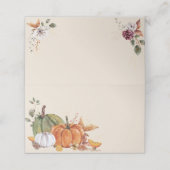 Rustic Thanksgiving Vrienden-dankfeest Herfstfeest Plaatskaartje (Buitenkant ongevouwen)