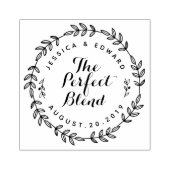 Rustic The Perfect Blend Trouwkoffie Favor Rubberstempel (Afrduk)