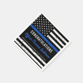 Rustic Thin Blue Line Flag Police Graduation Party Servet (Hoek)