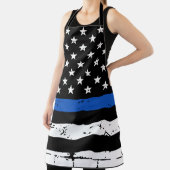 Rustic Thin Blue Line Police Officer BBQ Schort (Insitu)