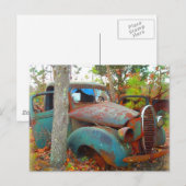 Rustic Thirties Junk Yard Pick Up Truck Briefkaart (Voorkant / Achterkant)