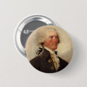 Rustic Thomas Jefferson Painting Ronde Button 5,7 Cm (Voorkant /achterkant)