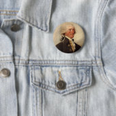 Rustic Thomas Jefferson Painting Ronde Button 5,7 Cm (In situ)