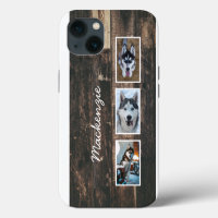 Rustic Three Foto Houten Collage Naam Case-Mate i