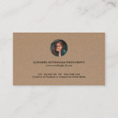 Rustic Three Photo Collage Wedding Photography Visitekaartje (Achterkant)