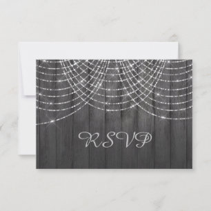RUSTIC TIMBER FAIRYLIGHT RSVP RESPONS