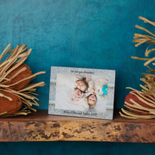 Rustic Tin Silo Persoonlijke naam Foto Plaque Fotoplaat