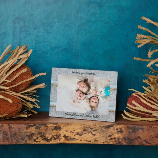 Rustic Tin Silo Persoonlijke naam Foto Plaque Fotoplaat (Zijkant)