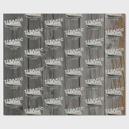 Rustic Titanic Wrapping Paper Cadeaupapier (Vlak)