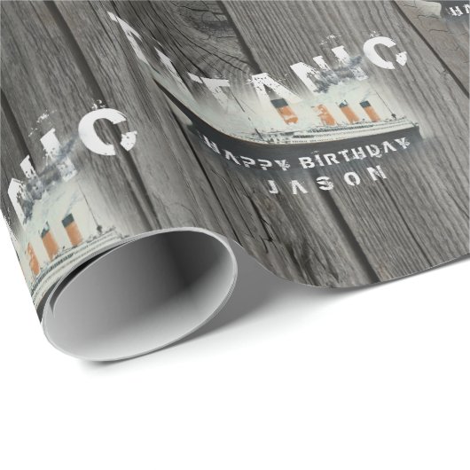 Rustic Titanic Wrapping Paper Cadeaupapier (Rol Hoek)