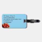 Rustic Tomato Basket Gardener Bagagelabel (Achterkant horizontaal)