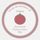 Rustic Tomato Sauce Label Sticker (Voorkant)